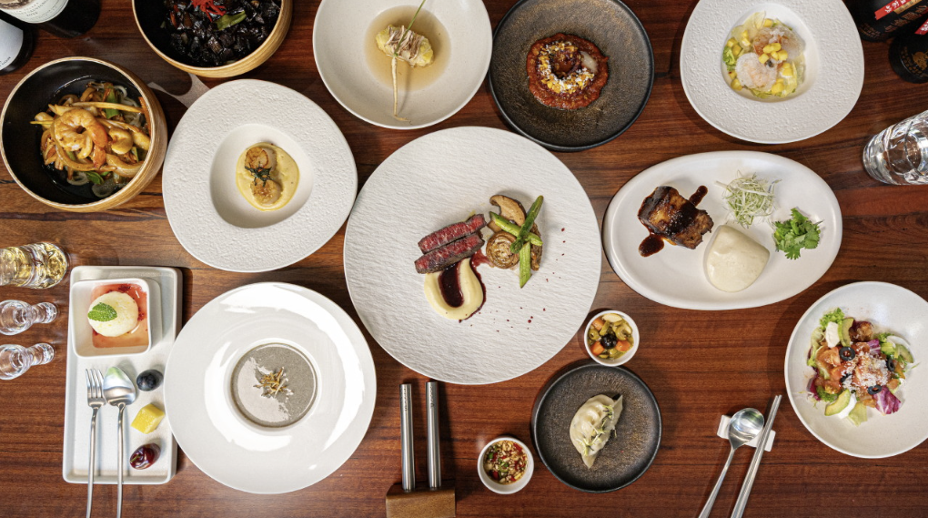 내방역 맛집 비스트로차이 코스 전체 탑뷰